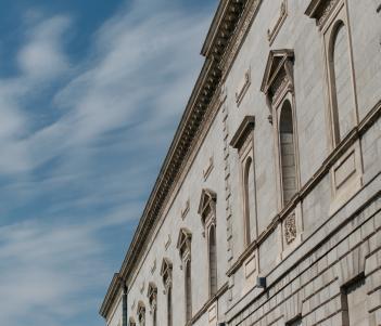 View of the Gallery's Merrion Square facade at an angle