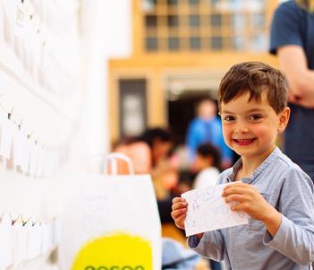 A child in the Maples and Calder Creative Space in the National Gallery of Ireland.