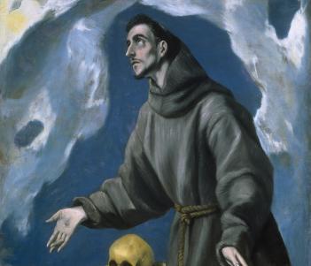 Oil painting of Saint Francis