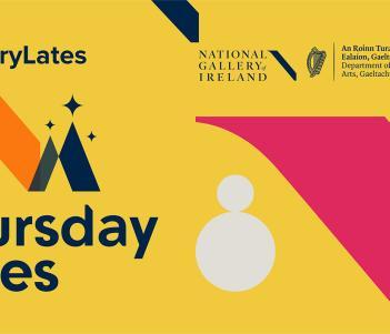 Yellow image with text reading Thursday Lates