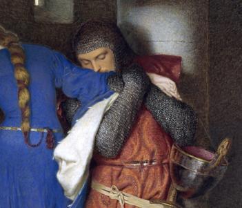 Frederic William Burton (1816-1900), 'The Meeting on the Turret Stairs' 1864 - detail. © National Gallery of Ireland.