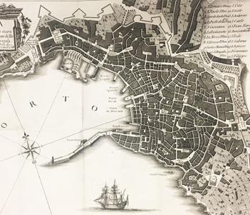 Map of Genoa dating to 1781.