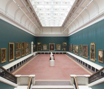 View of the newly refurbished Grand Gallery in the National Gallery of Ireland. Photo © National Gallery of Ireland.