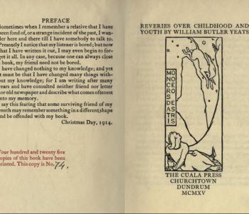 Title page of a book by W.B. Yeats