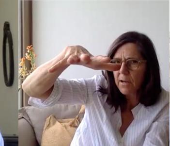 collage of  photos of four artists