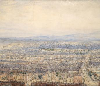 James Mahony, 'Dublin from the spire of Saint George's Church, Hardwicke Place', 1854. © National Gallery of Ireland