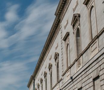 View of the Gallery's Merrion Square facade at an angle